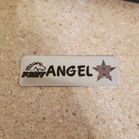 Plaque nominative métallique personnalisée, petite emblème de marque avec logo 3D gravé avec votre nom, thème sportif, technique de moulage