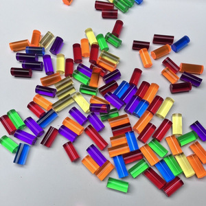 Puntas de taco de billar de vidrio transparente de colores, piezas de repuesto duraderas para tacos de billar - Product Image 1