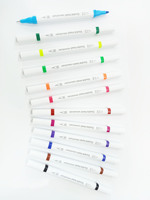 Échantillon gratuit Marqueurs acryliques Tableau lumineux Set de stylos avec impression de logo Vente directe Set de papeterie 12 couleurs Plastique PP