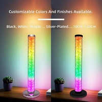 Nouvelle lumière ambiante intelligente pour l'e-sport, contrôlable par application, 360°, acrylique, multicolore, effet pailleté, lumineuse, activée par le son