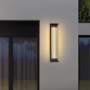 Lámpara solar de pared para exteriores, impermeable, LED, tipo pilar, para puerta de villa, patio. - Product Image 2