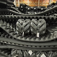 100*72 Rantai Karet Merek China untuk Skid Steer Loader Bulldozer Rantai Track Kecil