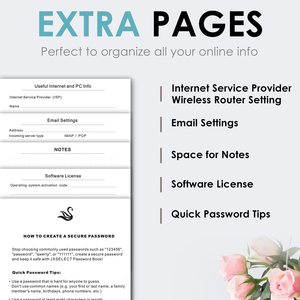 Elegante <span class=keywords><strong>Libro</strong></span> di Password in Pelle Chiyin con Copertina Rigida, Fogli Staccabili A5 e Indici Alfabetici per Indirizzi Siti Web e Note di Accesso - Product Image 6