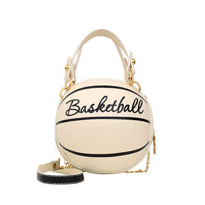 Sac à main de basket-ball rond personnalisé pour femme, mini, très tendance, avec logo, sac bandoulière - Product Image 3