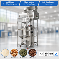 Automatische Multi-Head Weigher VFFS Verpakkingsmachine 304 RVS Hoge Snelheid Granulaat Rijst Noten Thee Verpakker CE