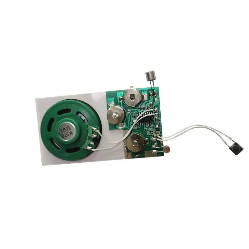 יצרן חיישן אור שבב קול עבור קופסת מתנה חיישן תנועה מודול קול ניתן להקלטה עבור תיבת תצוגה