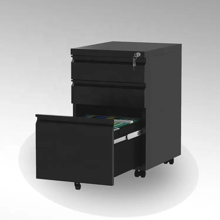 2021 Amazon hot sell Mobile Pedestal office furniture 3 Drawer metal parts cabinet