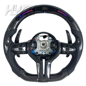 Volant de voiture avec LED Volant en fibre de carbone pour <span class=keywords><strong>BMW</strong></span> F10 F30 F90 F92 F11 F80 F82 F83 F85 F86 F87 X3 X4 X5 - Product Image 2