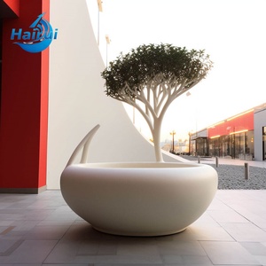 Pots <span class=keywords><strong>de</strong></span> fleurs modernes pour aéroports, sièges, centres commerciaux en <span class=keywords><strong>fibre</strong></span> <span class=keywords><strong>de</strong></span> verre, sculptures extérieures personnalisables pour parcs - Product Image 4