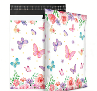 Sacs d'expédition mignons en forme de papillon et de fleur, sacs d'emballage imperméables pour colis cadeaux