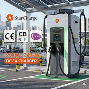 Estación de carga para vehículos eléctricos DIN70121 ISO 15118 Starcharge Titan V5 UL CE 120kW 180kW Plug and Play de alta densidad para uso público. - Product Image 1