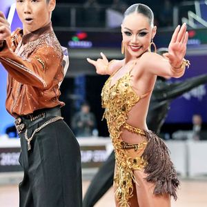 वेनिस्टाइल लेटिन प्रतियोगिता एक-टुकड़ा पुष्प स्पैन्डेक्स/कपास के अनुरूप पोशाक में प्रदर्शन - Product Image 5