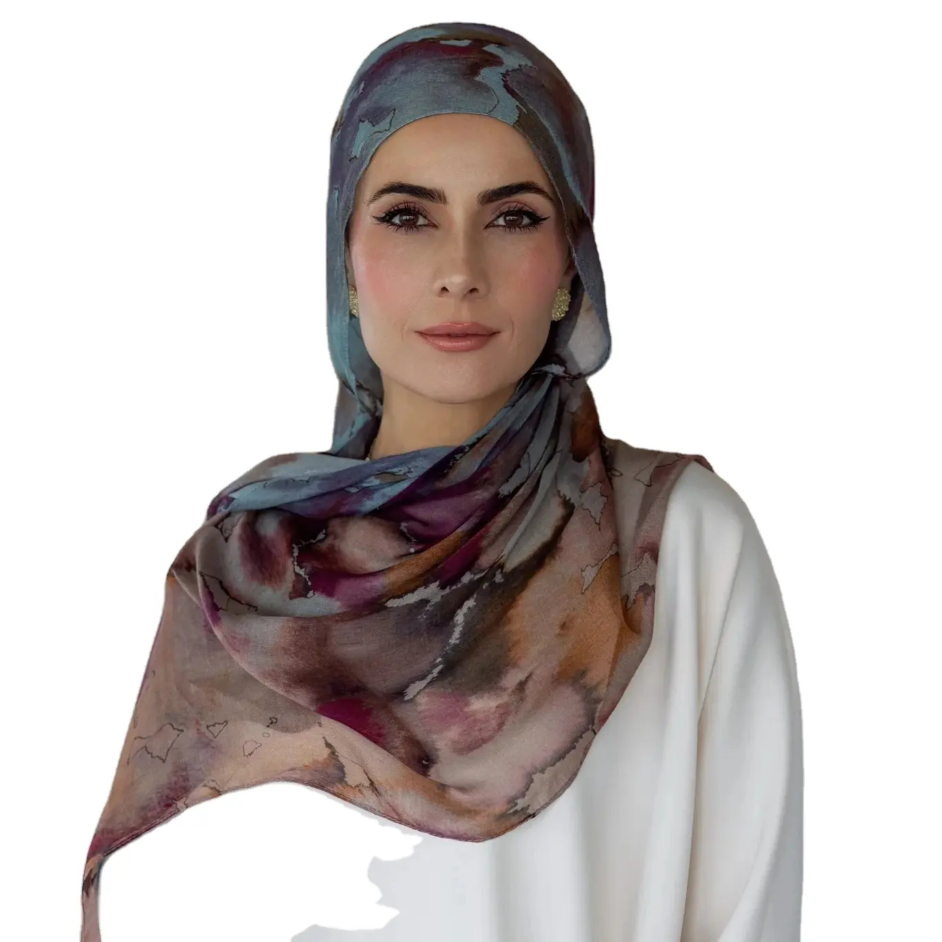 Tùy chỉnh giống như Vela Phương thức in phương thức vải hijab khăn Muslim phụ nữ phương thức bông khăn hijab khăn