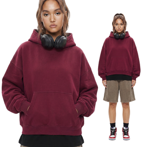 Sweat à capuche oversize personnalisé OEM pour femme, style streetwear, en molleton épais 100 % coton, modèle TKAN9036 - Product Image 2