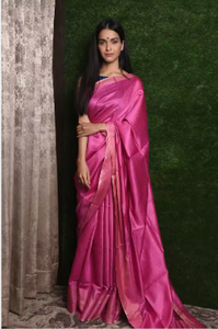 Sari Festivo Multicolor de Seda Tussar Pura para Mujer, Elaborado con Tela Premium y Estilo Tradicional Contemporáneo de la India - Product Image 2