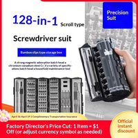 Kit de tournevis de précision 128-en-1, multifonctionnel, pour réparation de téléphones, télécommunications et électronique, avec rangement