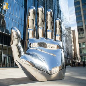 <span class=keywords><strong>Statue</strong></span> en métal personnalisée de nouveau design Sculpture en acier inoxydable à grande main - Product Image 1