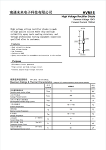 HVM15-DO-722 chỉnh lưu điện áp cao <span class=keywords><strong>Diode</strong></span> điện áp ngược 15KV chuyển tiếp hiện tại 350mA - Product Image 3