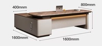 Bureau de direction en bois haut de gamme, écoresponsable, design moderne et luxueux pour immeuble de bureaux