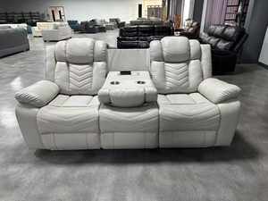 Electric Recliner <b>Bluetooth</b> Speaker Comfortable Leather Storage Armrests & Socket <b>Adapter</b> Sofa Set for Living Room - Product Image 2
