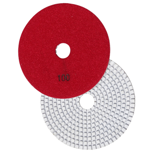Disque abrasif rouge de 115 mm avec grille diamantée pour le meulage de carreaux de céramique sur meuleuse d'angle - Product Image 2
