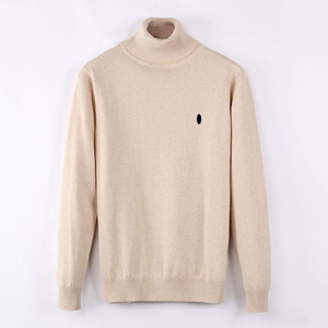 Maglione Invernale da <span class=keywords><strong>Uomo</strong></span> Versatile a Collo Alto con Logo Frontale, Maniche Lunghe, 100% Cotone - Product Image 1