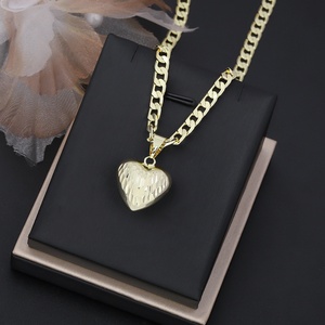 JXX Collar con Colgante de Corazón Chapado en Oro de 14K para Mujer, Joyería de Latón al por Mayor para Niños - Product Image 2