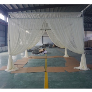 Heavy duty luxury backdrop <b>stand</b> telescopic <b>pipe</b> and drape for wedding events - Product Image 3