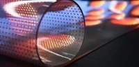 Film LED transparent ultra-fin flexible, écran auto-adhésif pour la publicité en vitrine de magasin de détail