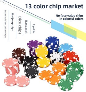 Lots de jetons de poker en gros, jetons de jeu multi-dénomination en ABS de 14g pour Black <span class=keywords><strong>Jack</strong></span>, et dés pour les fêtes et les casinos - Product Image 5