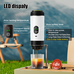 <b>Portable</b> <b>Espresso</b> Brewer USB Rechargeable Capsule Coffee <b>Maker</b> OEM Factory Travel Barista Cold and Hot Self Heating Machine - Product Image 5