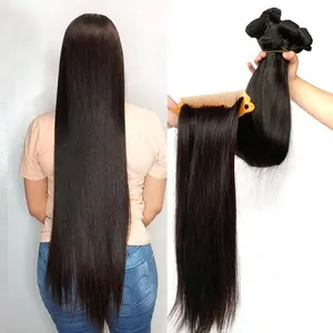 Raw Indian Virgin 40 Inch Human Hair Extension Cheap Long Straight Cuticle Aligned Human Hair Bundles Natural Hair Products