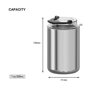 Gobelet isotherme en acier inoxydable ANSHENG, tasse à café à double paroi sous vide avec couvercle - Product Image 4