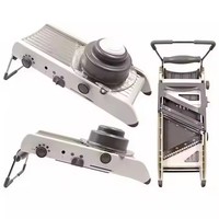 Mandoline professionnelle manuelle réglable en acier inoxydable pour la découpe de pommes de terre et le râpage de légumes, multifonctionnelle, vente en gros