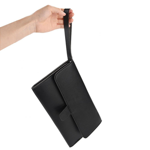 hermosa de almacenamiento portátil de viaje de peluquería corte de pelo de la pu de cuero herramienta accesorios salón de peluq - Product Image 3
