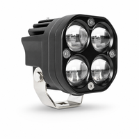 Lampe de travail LED bicolore 40W 3 pouces blanc ambre, projecteur tout-terrain pour camion, SUV, VTT, moto