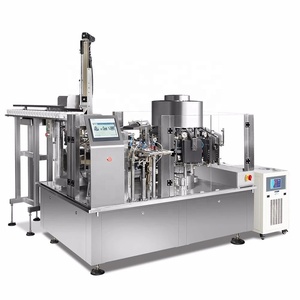 Máquina de Llenado y Empaquetado Rotativa al Vacío para Bolsas Preformadas de Aperitivos de Mariscos, con Control PLC Automático, de Wenzhou, China - Product Image 1
