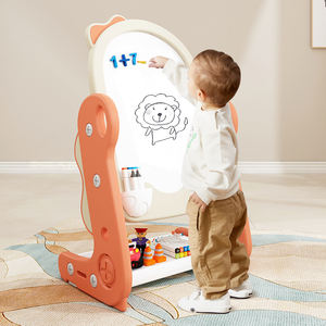 Tablero de dibujo con forma de dinosaurio para bebé, extraíble, 67cm-79cm, altura ajustable, sin polvo, con cesta de almacenamiento - Product Image 1