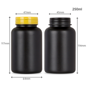 Botella envasadora de HDPE personalizable de 150cc y 250cc, botella de plástico para pastillas, botellas de plástico para medicinas, tapa a prueba de manipulaciones, tapa de seguridad - Product Image 2