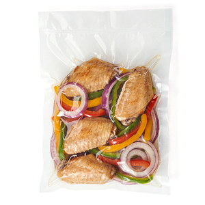 Sac d'emballage alimentaire sous vide transparent personnalisé avec logo imprimé, compressible et embossé, compatible micro-ondes - Product Image 5