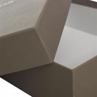 Boîte cadeau sur mesure avec logo personnalisé, matériaux recyclés, finition mate texturée, taille personnalisée, couvercle en carton, fond avec fermeture magnétique, deux compartiments