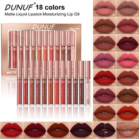 Ensemble de 12 rouges à lèvres liquides mats effet velours, rouge foncé, brun, kit de gloss à lèvres, imperméable, hydratant, huile à lèvres transparente