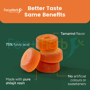 FocusHerb Private Label Pure Gold Shilajit Gummies Himalayan Shilajit Gummy con Ashwagandha - Product Image 4