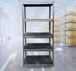 Bolted <b>Adjustable</b> Shelving 5 Tiers Steel Iron Rack Home Capacity Light Duty <b>Shelves</b> Warehouse Garage Slotted Angle - Product Image 6