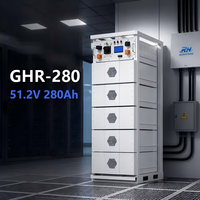 Armoire de stockage d'énergie intelligente 51,2 V haute tension empilable et modulaire 280 Ah LiFePO4 BESS avec surveillance CAN en temps réel hybride