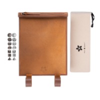Accessoires de jeux de table personnalisés, plateau à dés enroulable en cuir PU, tapis roulant avec support de rangement pour dés zippé