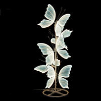 2025 nouvelle Version prix mobile lumineux papillon support avec lumières LED alimentation ca mariage décoration accessoire support en métal
