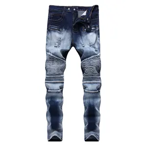 S402 Nieuwe Mode Lage Prijs Maatwerk Jean Fabrikant In China Designer Gestapeld Skinny Slim Denim