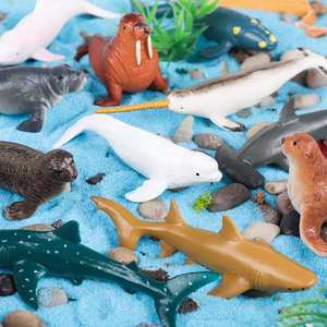 Yxs Simulación mini juego de animales marinos modelo Hammerhead Penguin <span class=keywords><strong>Shark</strong></span> Turtle Whale <span class=keywords><strong>Shark</strong></span> <span class=keywords><strong>Megalodon</strong></span> - Product Image 4