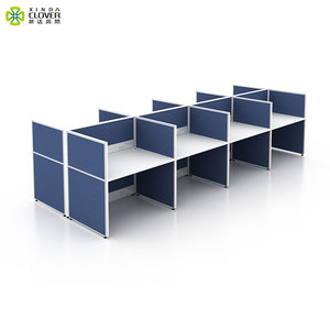 Bàn Văn Phòng Vách Ngăn Bằng Nhôm Tủ Máy Trạm Gọi Cho 1 2 4 6 8 Người - Product Image 2